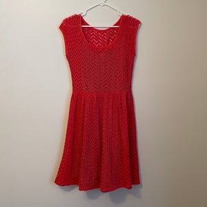 Made in San Francisco Anthropologie Coral Dress